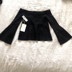 Wilfred off the shoulder merino wool sweater